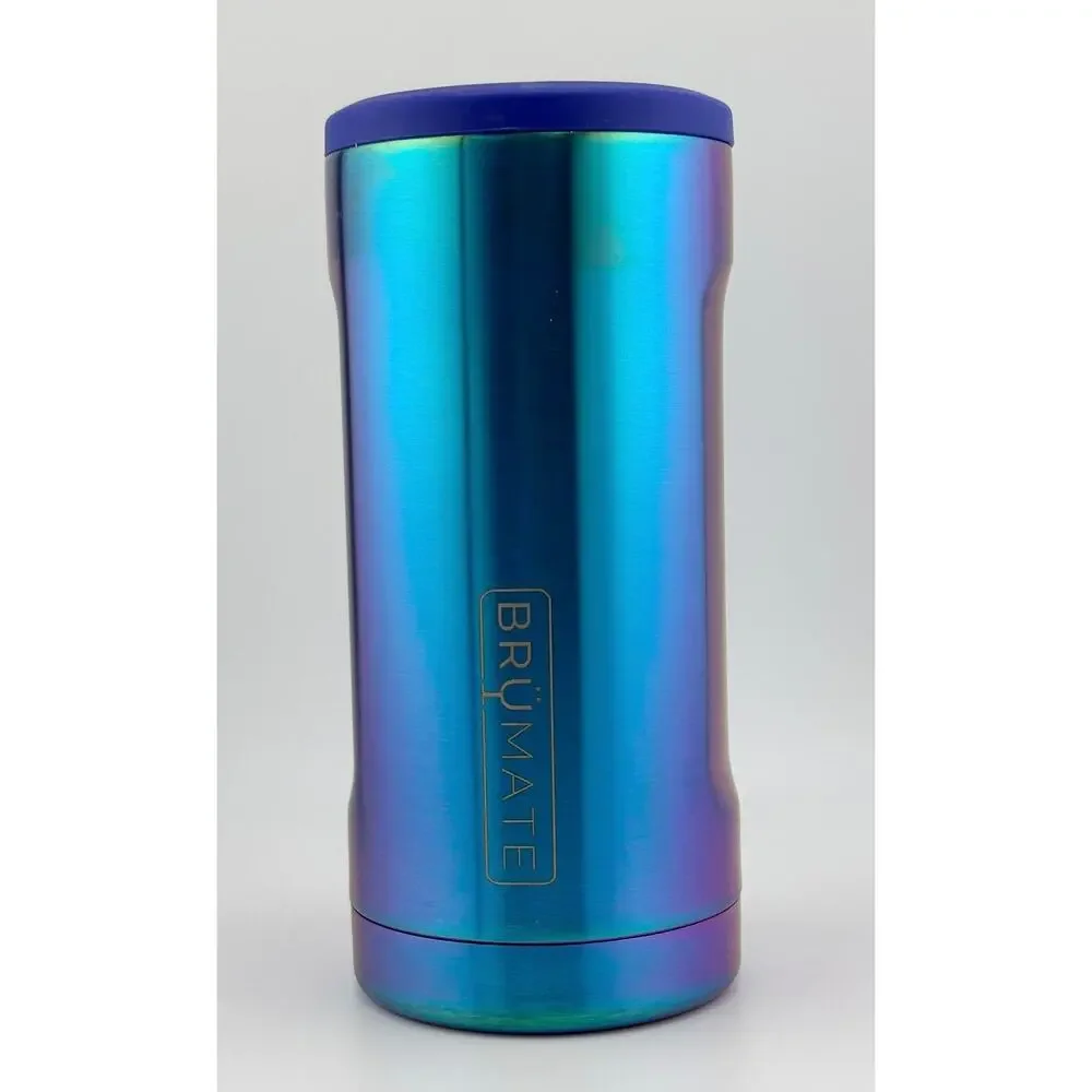 BRUMATE Hopsulator Slim 12oz Can Cooler, RAINBOW TITANIUM